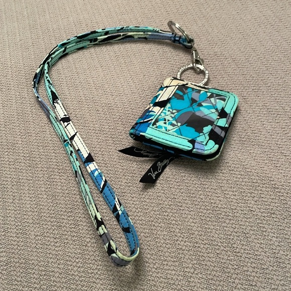 Vera Bradley Fabric Lanyard with Double ID Window Wallet - Picture 11 of 12